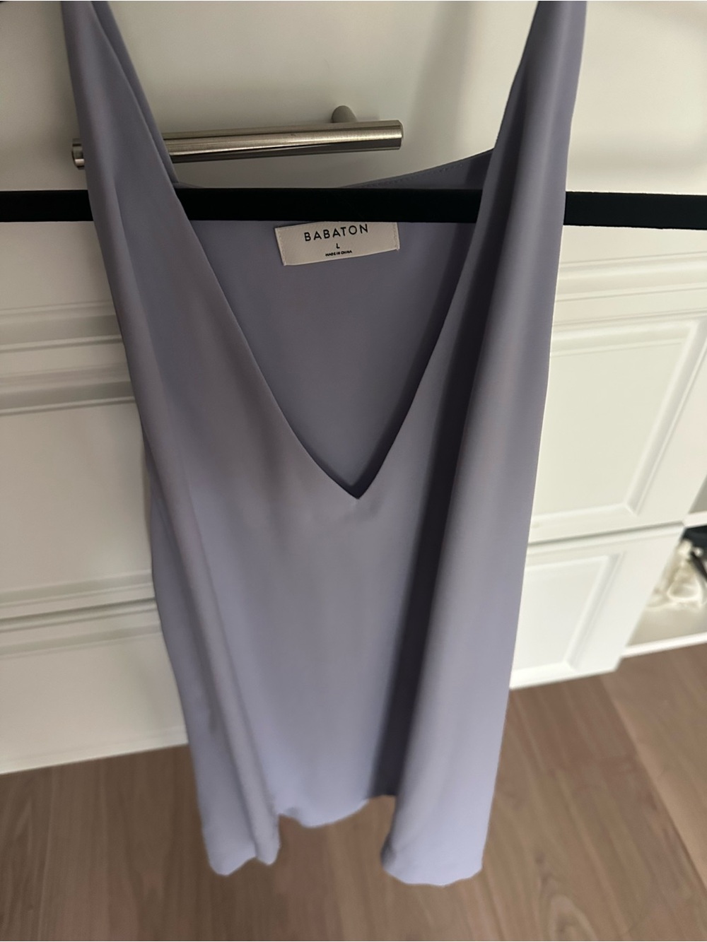 Babaton Soft Lavender V-Neck Tank Top